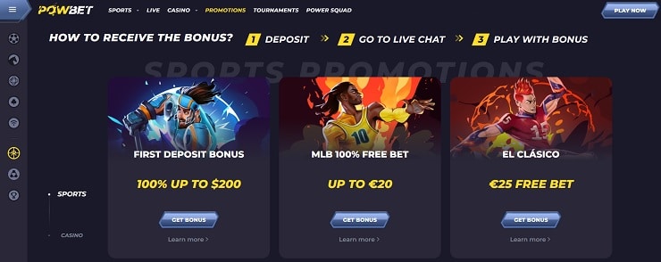 PowBet Tether Betting Site
