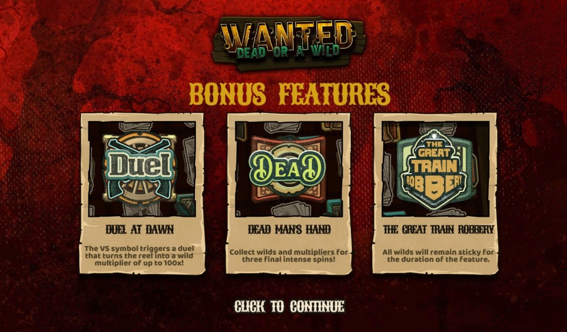 Wanted Dead or a Wild slot game