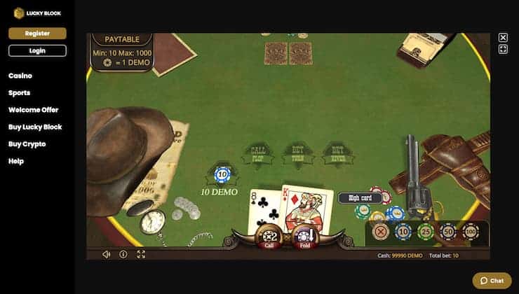 Lucky Block Play Texas Holdem