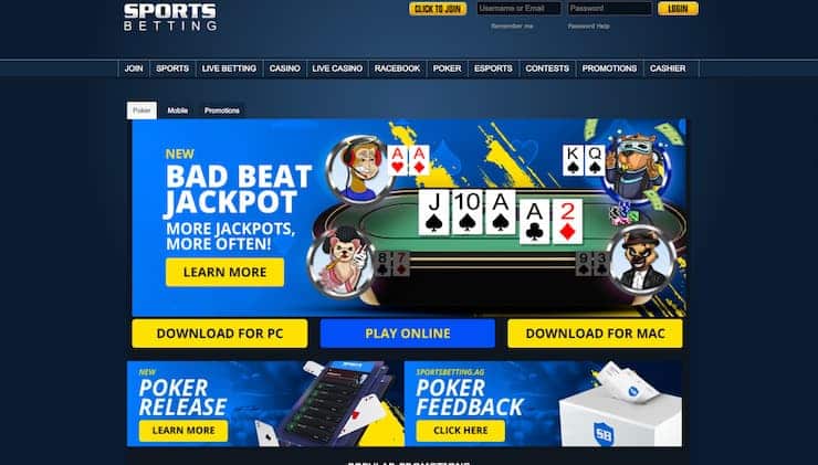 SportsBetting.ag Texas Holdem Online Casino