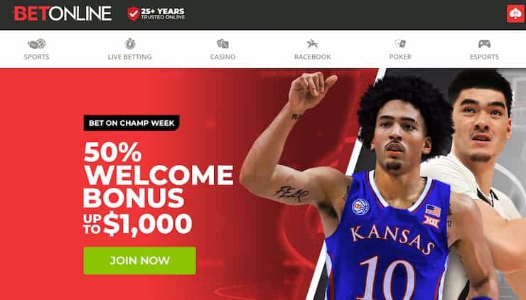 BetOnline signup step 1 March Madness Elite Eight online gambling