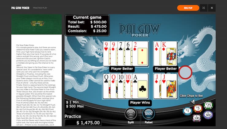 Pai Gow Poker Online