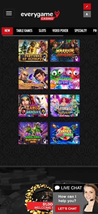 Everygame Casino App