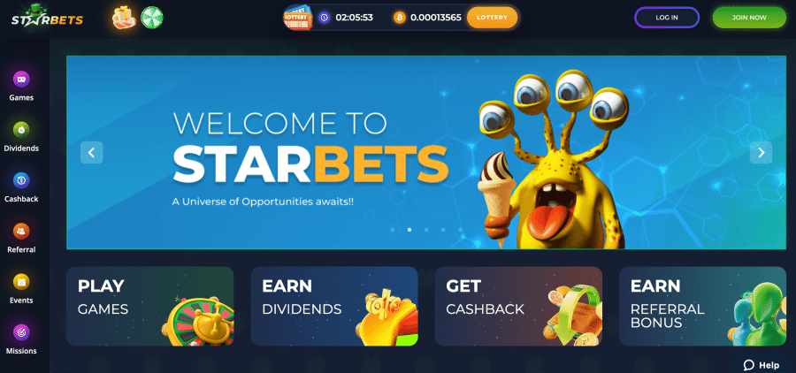 StarBets Casino. bonus