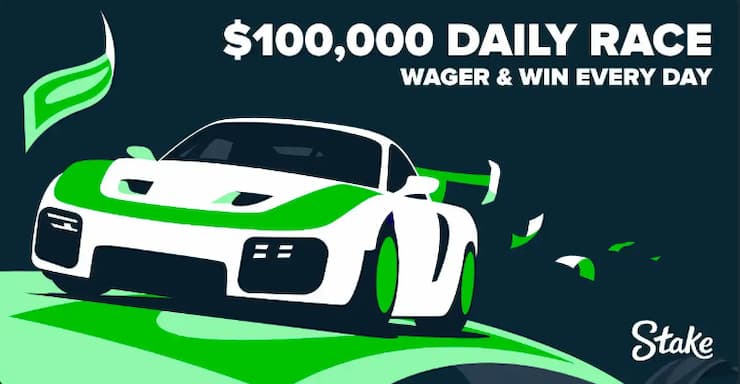 $100,000 casino daily race promotion