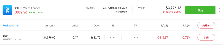 YFI Portfolio eToro