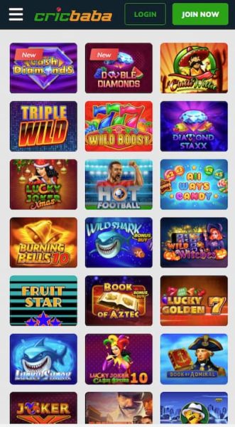 cricbaba mobile casino for indan players