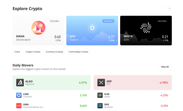eToro crypto
