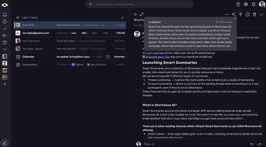 Email Inbox Management App Shortwave Launches AIPowered Summaries