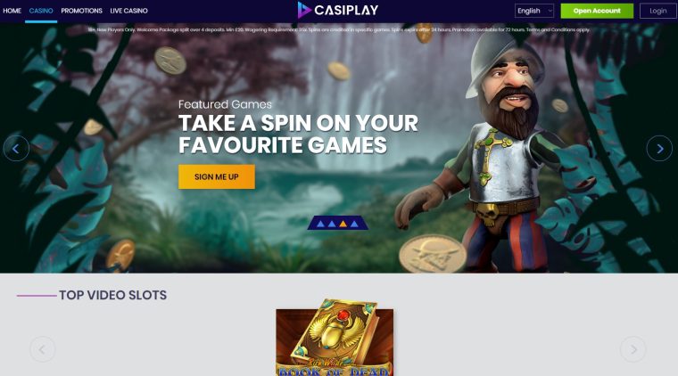 Casiplay Casino Homepage