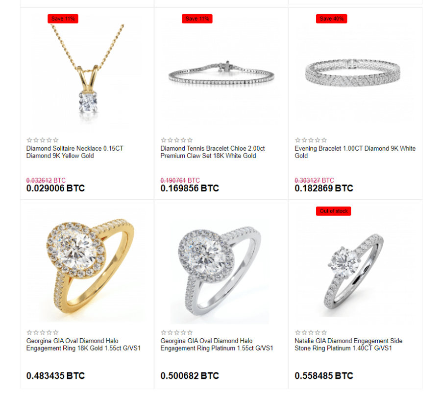 Crypto Emporium is a crypto store selling a wide range of products, including gold jewelry and watches