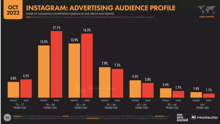 Instagram Audience by Age