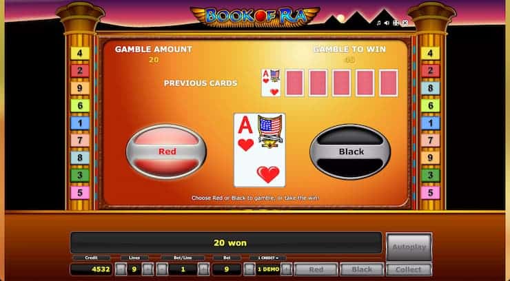 Book of Ra Slot Gamble Feature