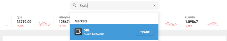  eToro search Skale