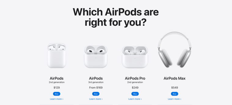 Airpods Page