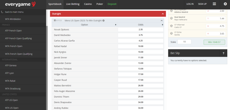 US Open Betting Sites 2024 - Best Site for US Open Sports Betting