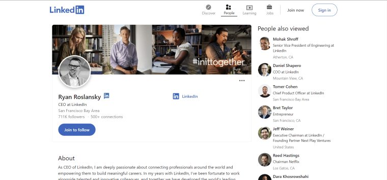 Ryan Roslansky LinkedIn CEO profile