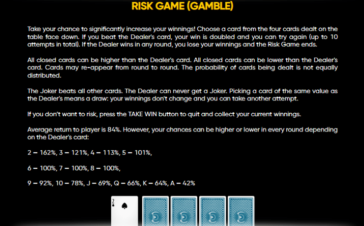 Lucky Lands Risk Gamble Feature