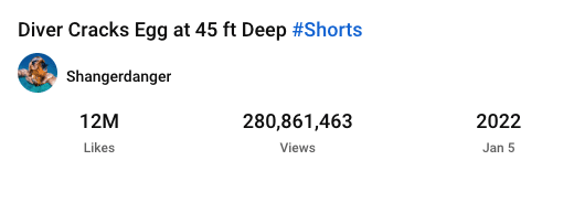 Diver cracks Egg at 45 ft Deep YouTube Short
