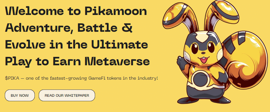 Pikamoon is a P2E game inspired by Pokemon. The native coin $PIKA will be listed on relevant exchanges in the future.