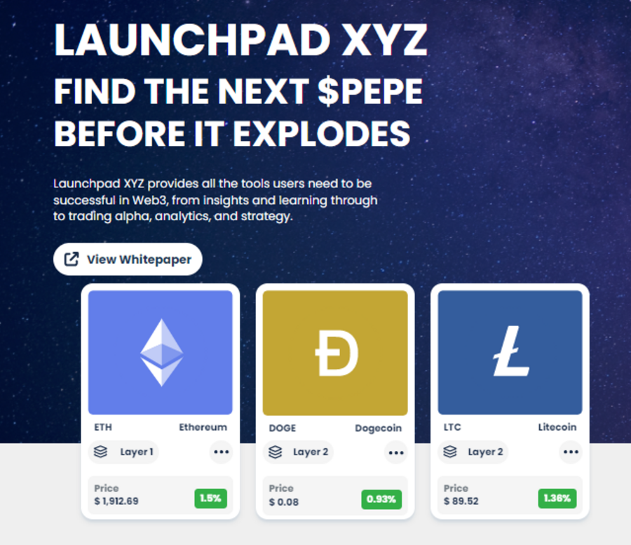 Launchpad XYZ’s blockchain dashboard helps users understand how the Web3 markets work, no matter their background or skill level.