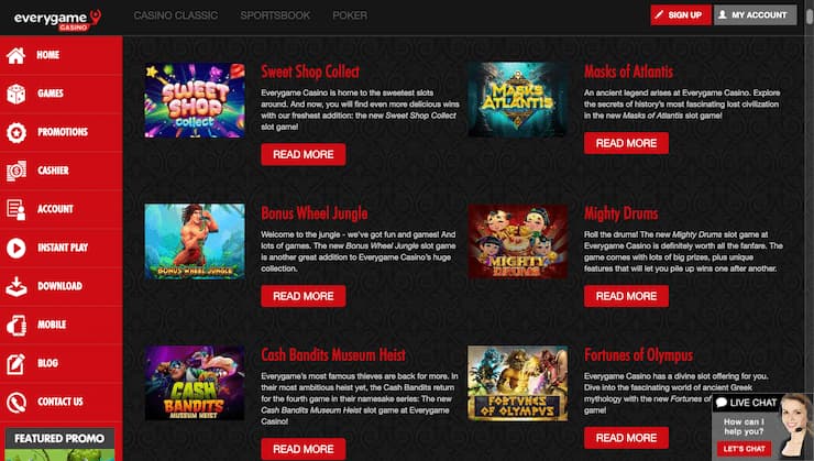 Everygame casino 3D slots