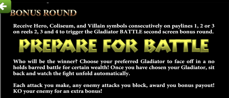 Gladiator Bonus