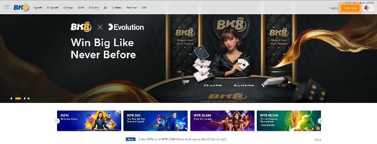 Online casino bonus SG - BK8