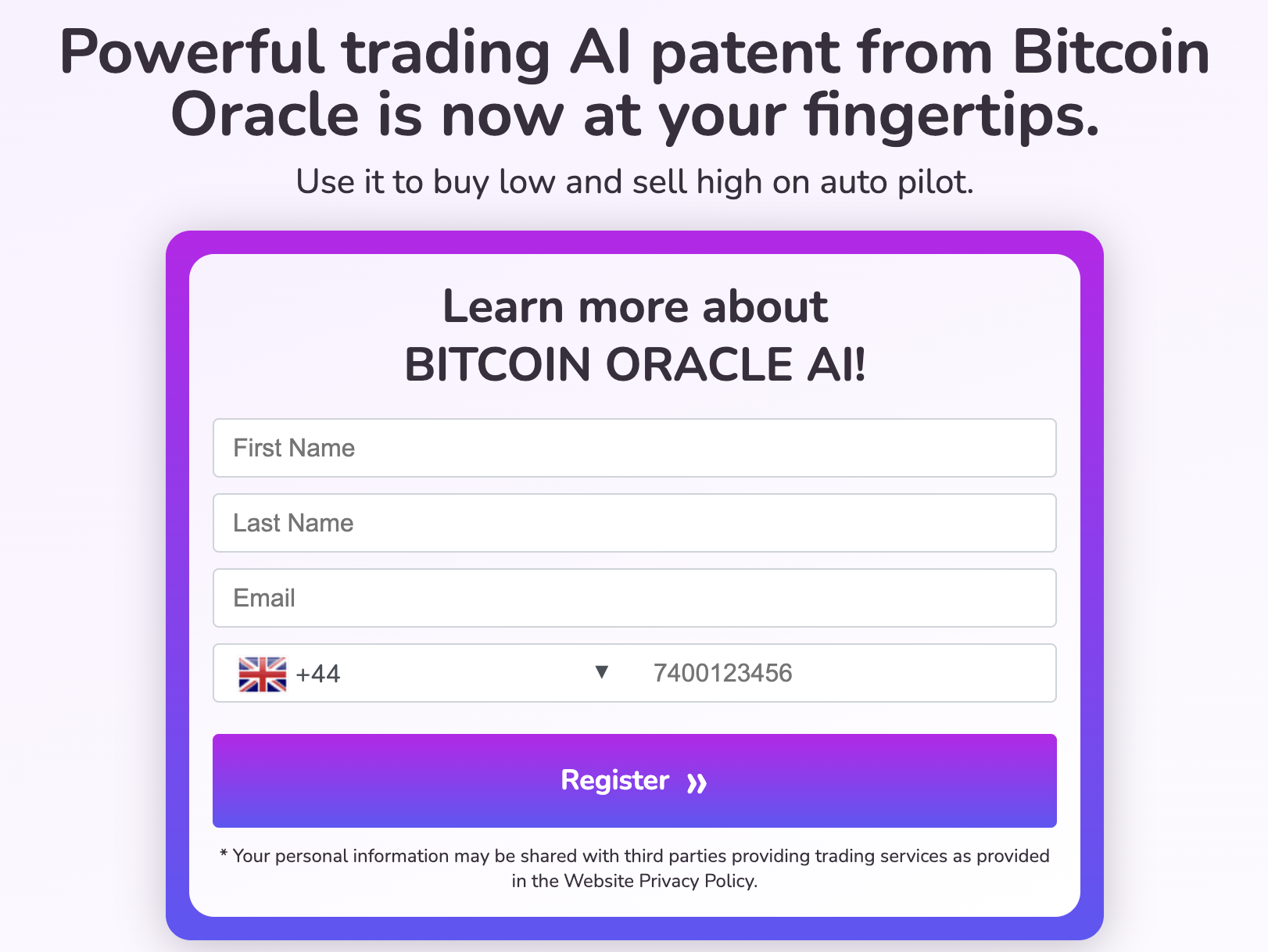 Bitcoin Oracle AI