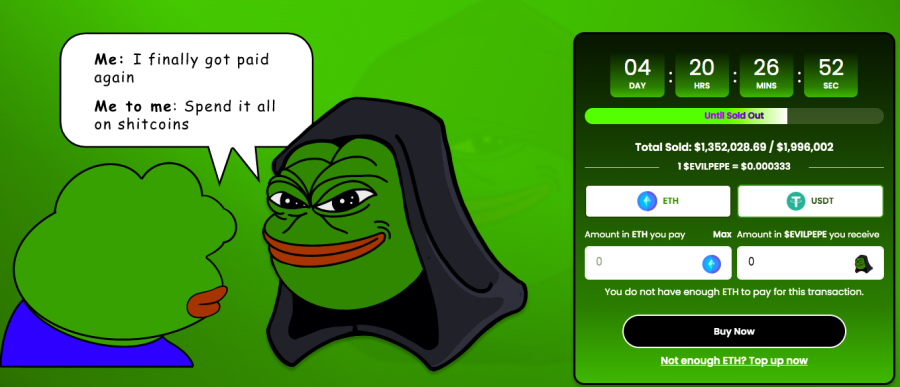 Evil Pepe Coin price