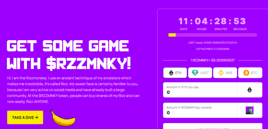 Rizzmonkey presale