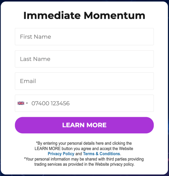 Immediate Momentum Registration