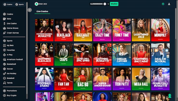 Play Mega Dice Casino Games