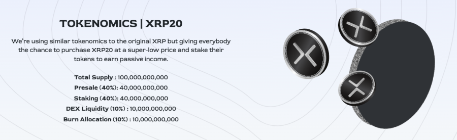XRP20 tokenomics