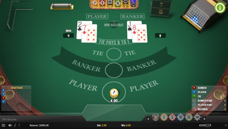 martingale system for baccarat