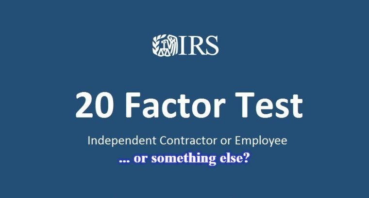 IRS 20 factor test