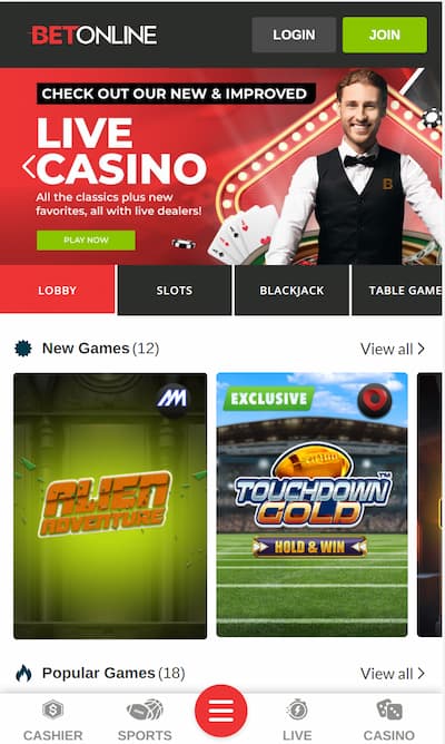 Betonline new casino app