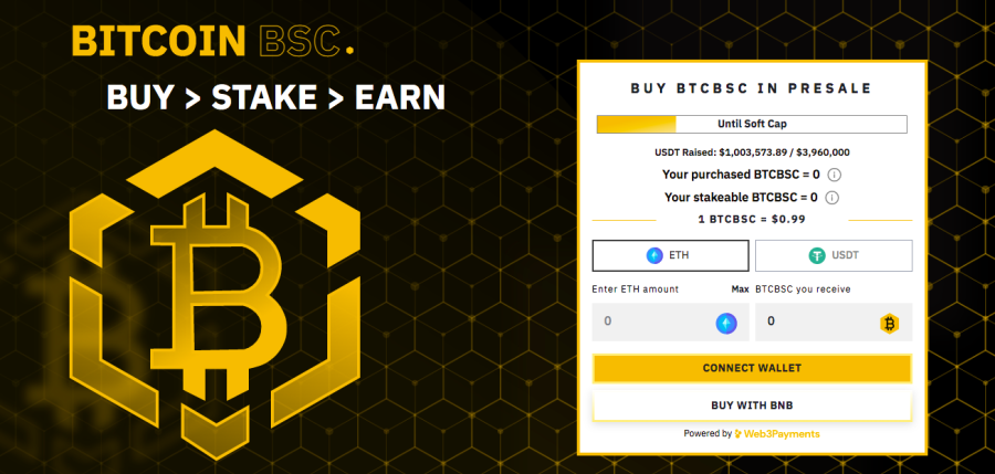 Bitcoin BSC $1M raised