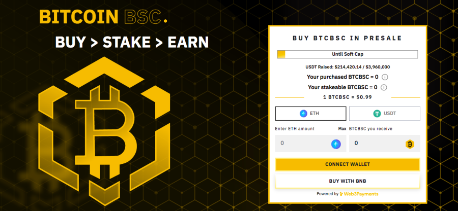 Bitcoin BSC $214K raised