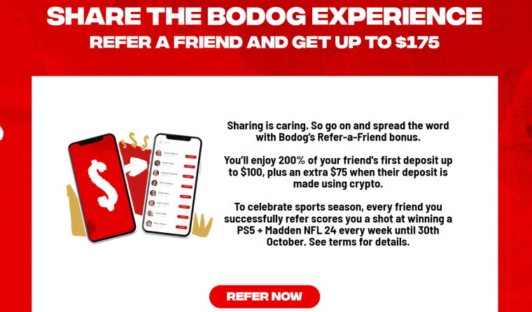 Bodog Refer-A-Friend Offer