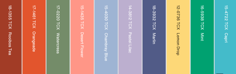 Pantone's 2024 trending colors