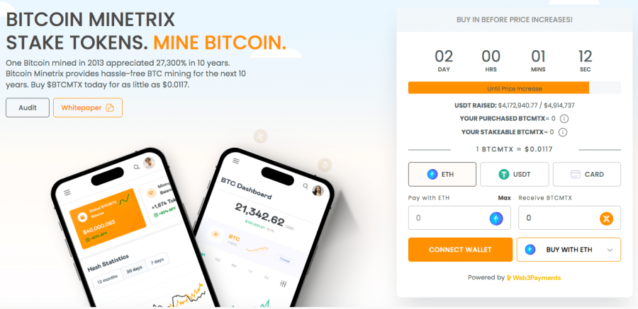 Bitcoin Minetrix presale