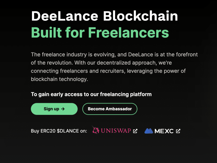 DeeLance website