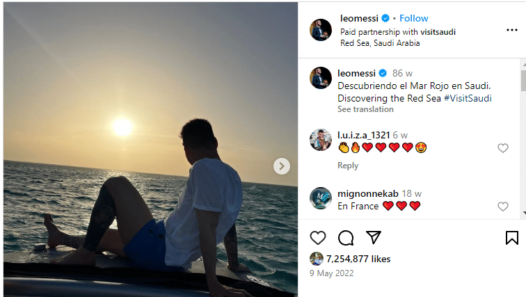messi saudi arabi instagram