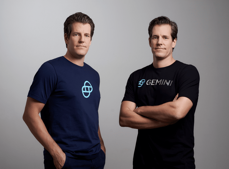 Winklevoss twins in Gemini shirts