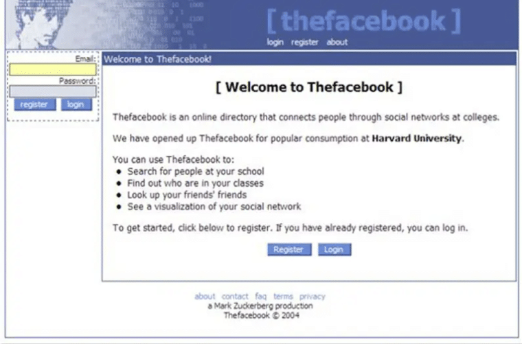 early facebook