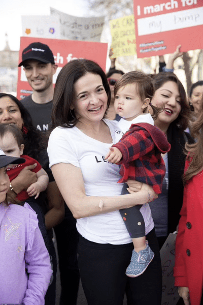 sheryl sandberg protest