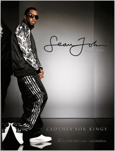 p diddy sean john clothing