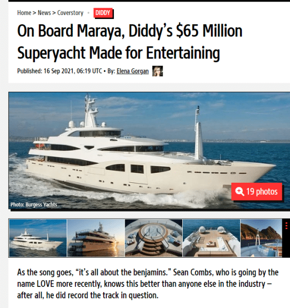 p diddy superyacht