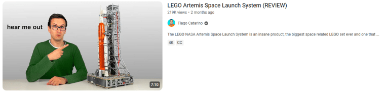 lego YouTube video
